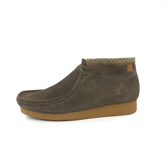 NEW Clarks Wallabee Suede Moccasin Shoes Western Boho Indie Hipster Cowboy 11.5